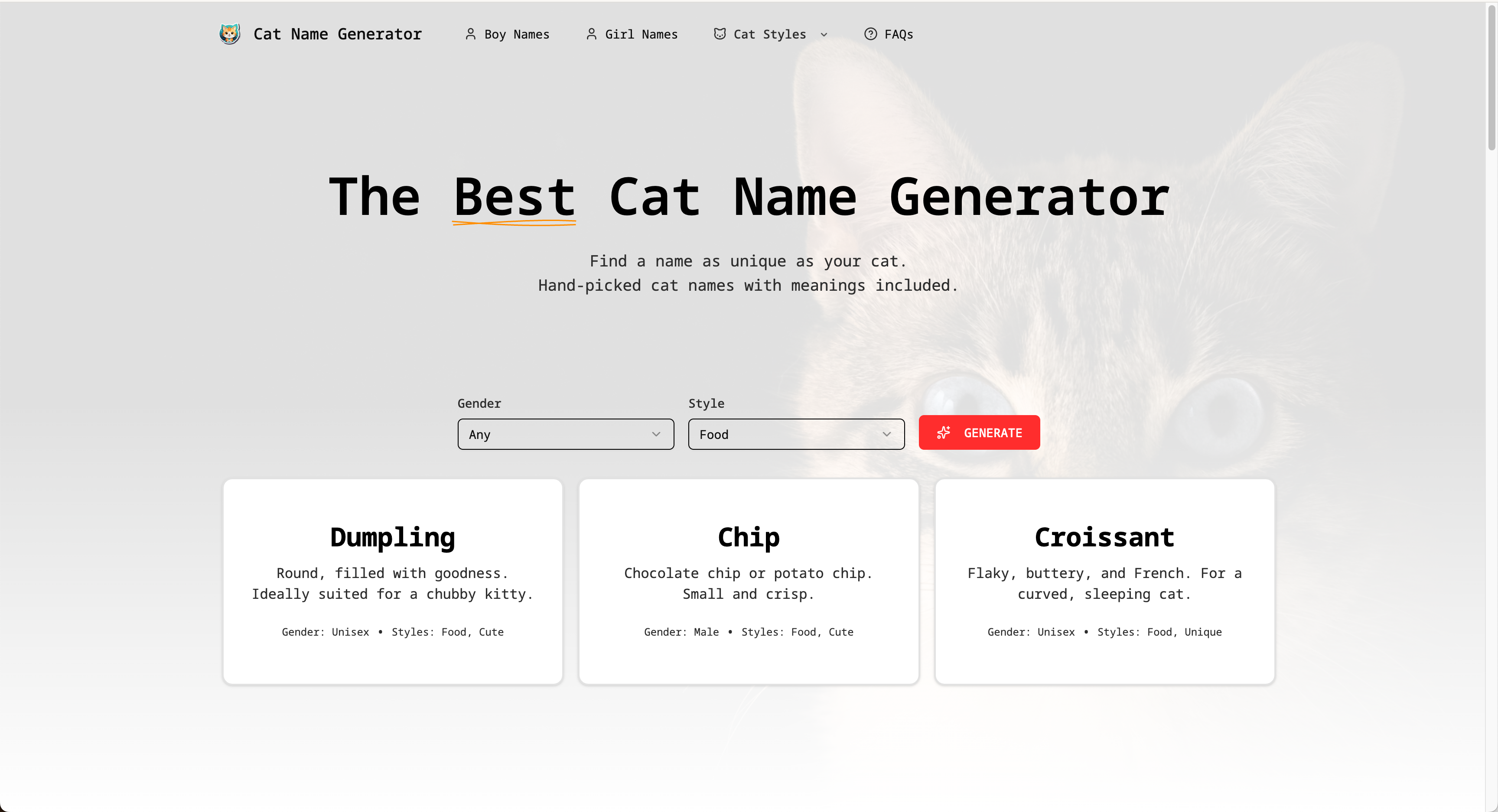 Random Cat Name Generator 350 Unique Cute Cat Names Random Cat Name Generator 350 Unique Cute Cat Names